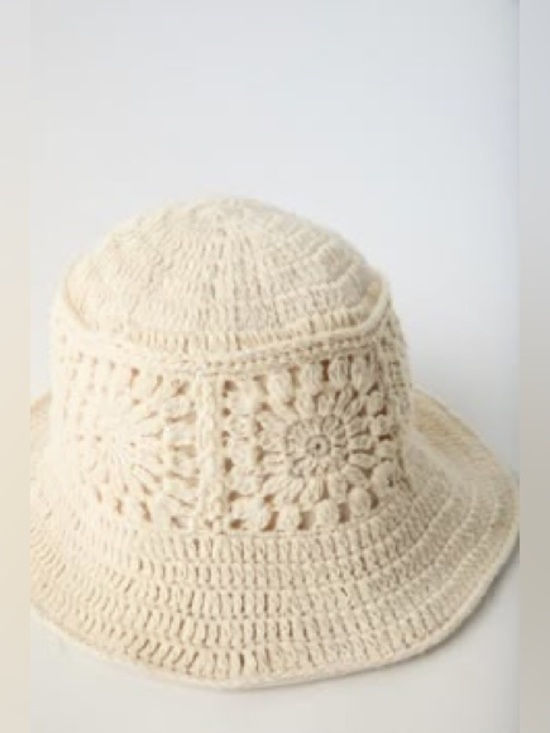 Zara Other - NWOT. Zara Kids Cream Crochet Bucket Hat. Size 6-9.